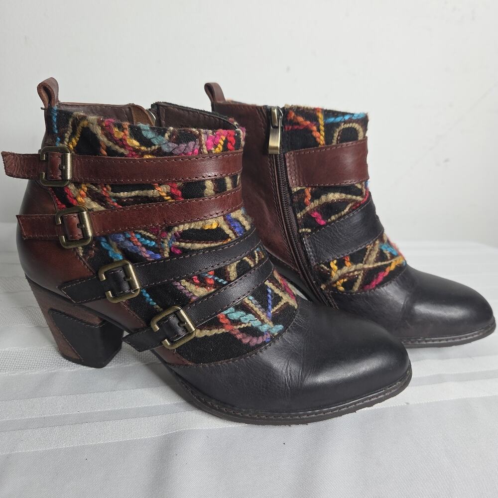 L'Artiste Spring Step Ankle Boots Size 40 (US 9-9.5) Leather